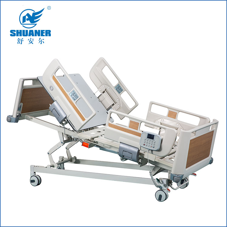 Electric Quinque-munus Medicae Cura Hospitalis Bed(CPR)