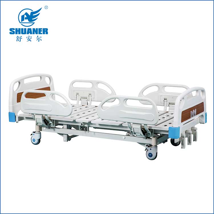 Three-Function Manualis Medical Bed cum quattuor Luxurious Abs Side Rails